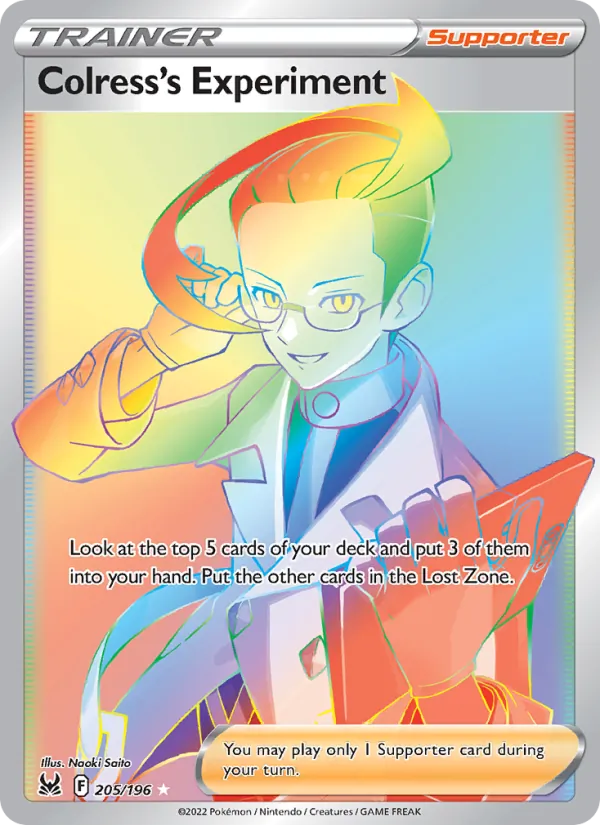 Colress's Experiment Holo 205/196 Lost Origin Pokémon Card