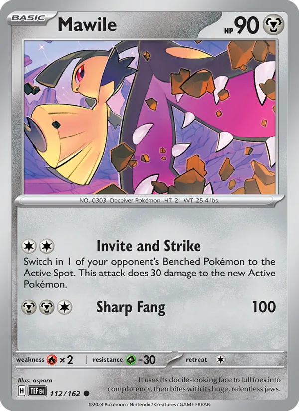 Mawile Normal 112/162 Temporal Forces Pokémon Card