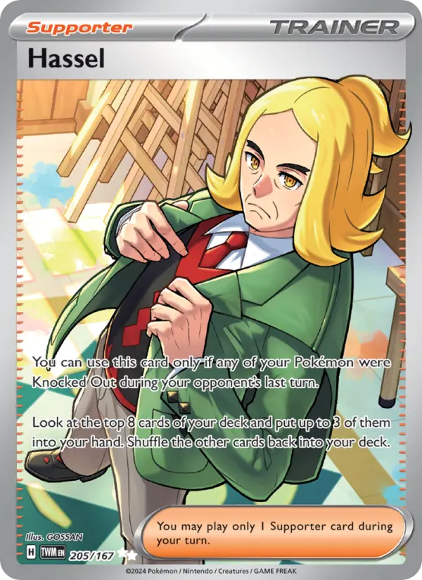 Hassel Holo 205/167 Twilight Masquerade Pokémon Card