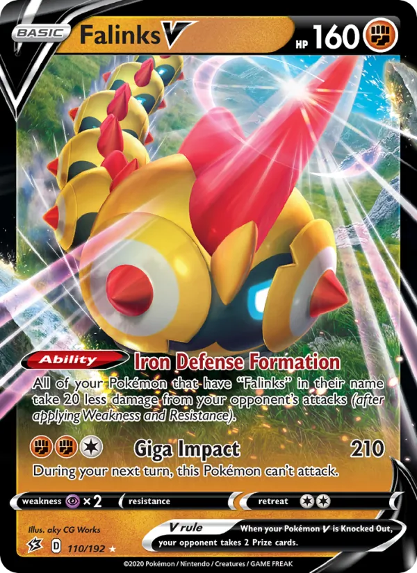 Falinks V Holo 110/192 Rebel Clash Pokémon Card