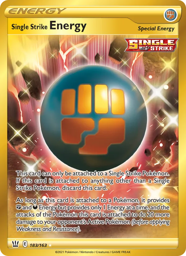 Single Strike Energy Holo 183/163 Battle Styles Pokémon Card