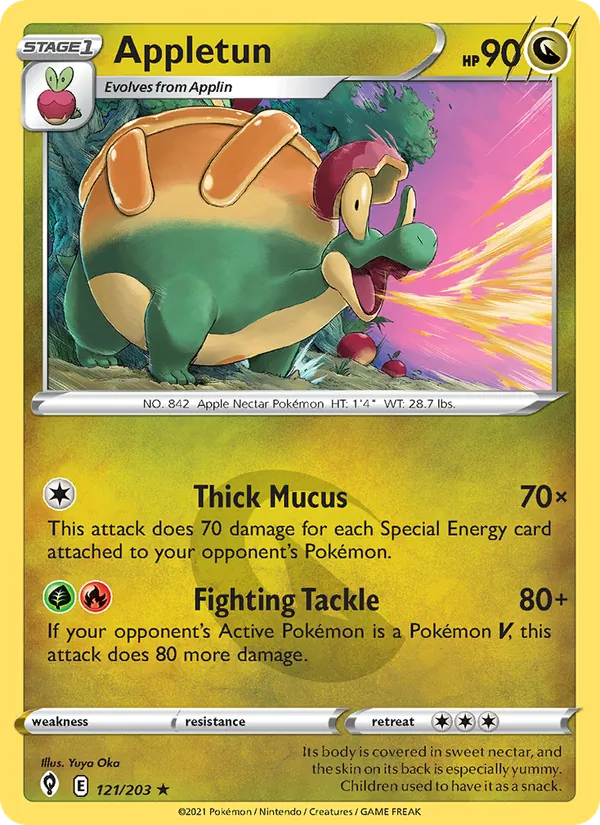 Appletun Reverse Holo 121/203 Evolving Skies Pokémon Card
