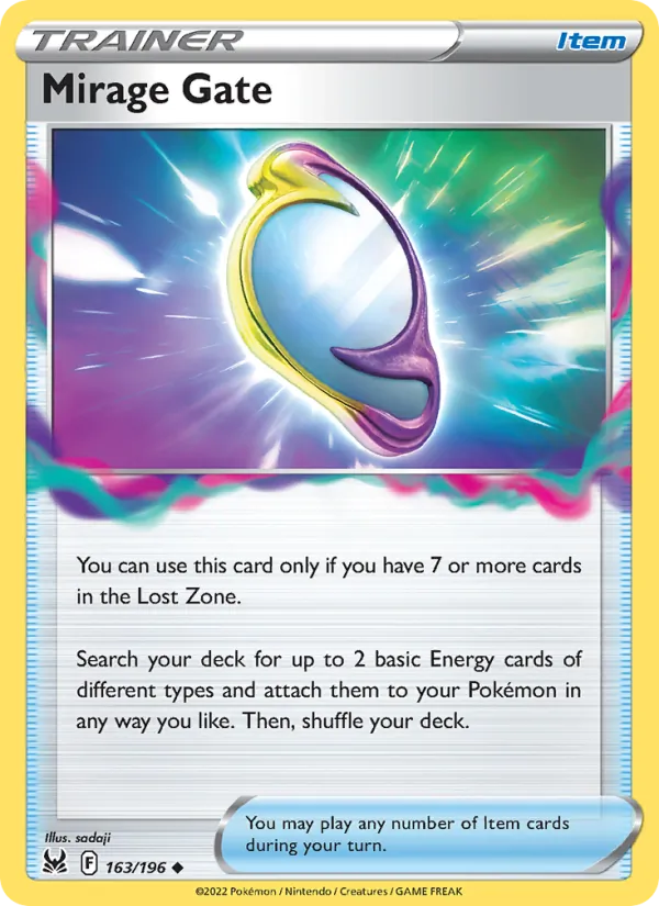 Mirage Gate Reverse Holo 163/196 Lost Origin Pokémon Card