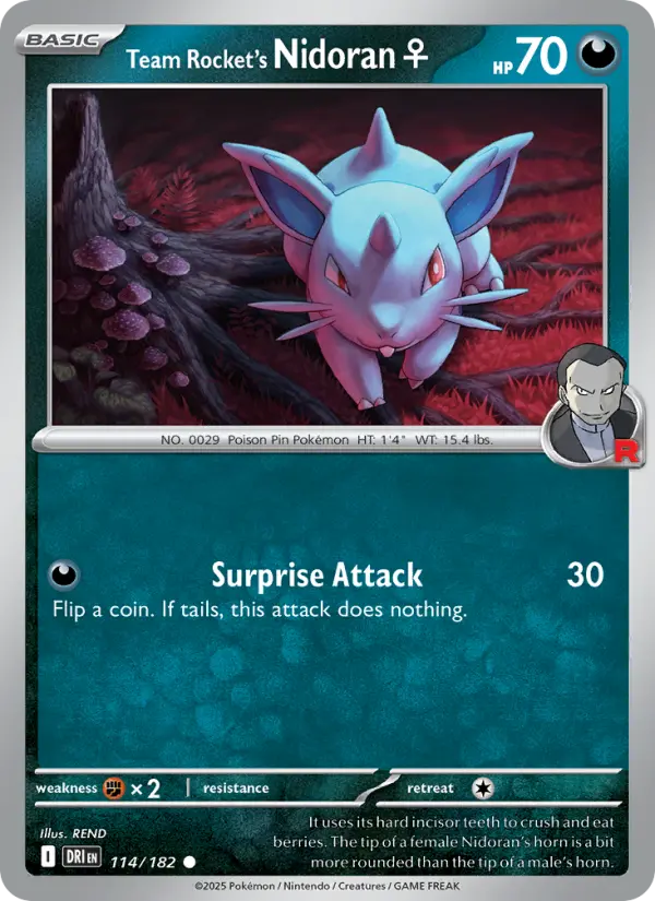 Team Rocket's Nidoran♀ (DRI) 114