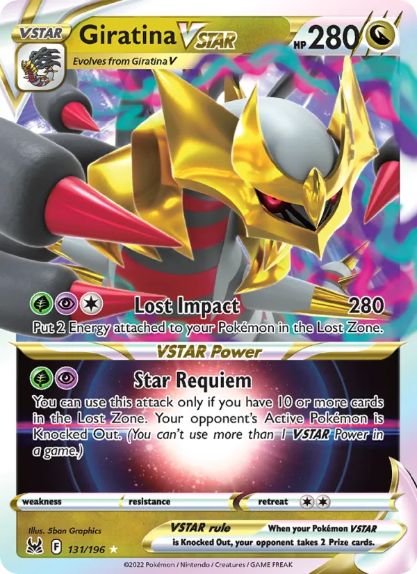 Giratina VSTAR Holo 131/196 Lost Origin Pokémon Card