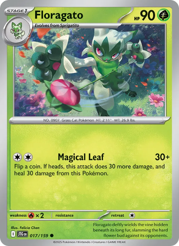 Floragato Normal 017/159 Journey Together Pokémon Card