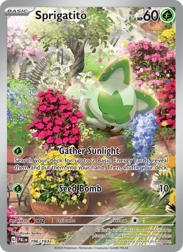 Sprigatito Holo 196/193 Paldea Evolved Pokémon Card
