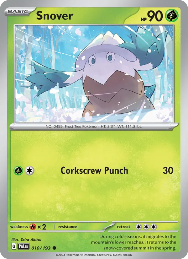 Snover Normal 010/193 Paldea Evolved Pokémon Card