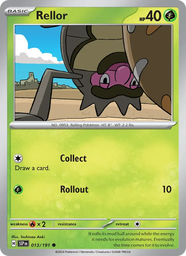 Rellor Reverse Holo 013/191 Surging Sparks Pokémon Card