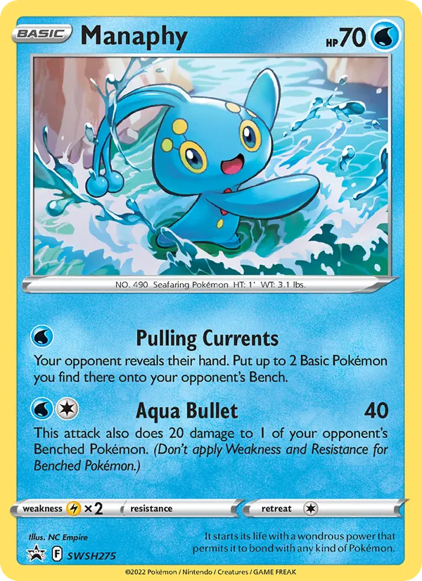 Manaphy Holo WH275/307 SWSH Black Star Promos Pokémon Card