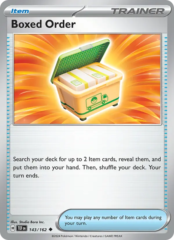 Boxed Order Reverse Holo 143/162 Temporal Forces Pokémon Card
