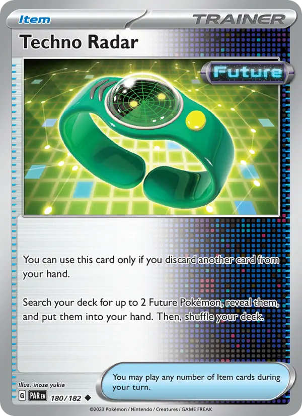 Techno Radar Reverse Holo 180/182 Paradox Rift Pokémon Card