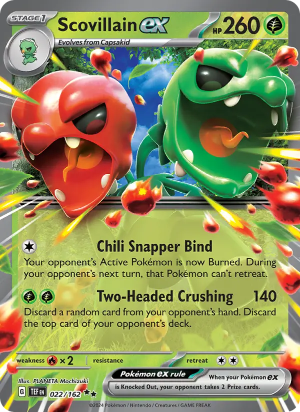 Scovillain ex Holo 022/162 Temporal Forces Pokémon Card