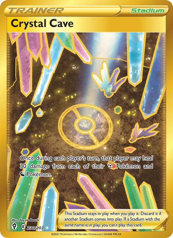 Crystal Cave Holo 230/203 Evolving Skies Pokémon Card