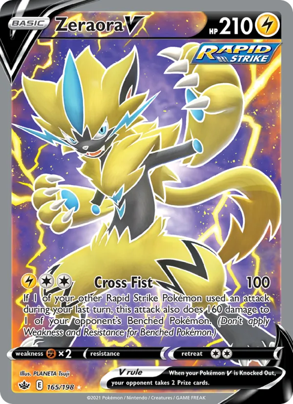 Zeraora V Holo 165/198 Chilling Reign Pokémon Card