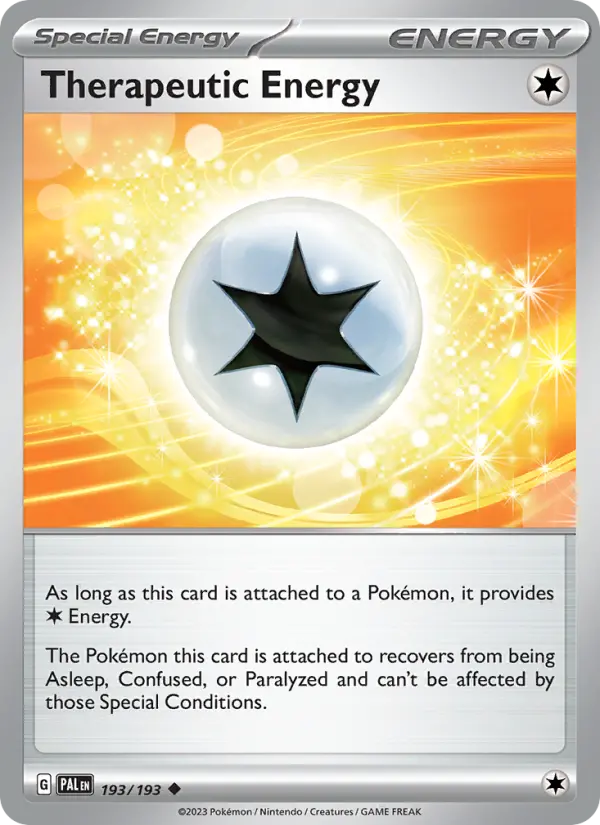 Therapeutic Energy Non-Foil 193/193 Paldea Evolved Pokémon Card