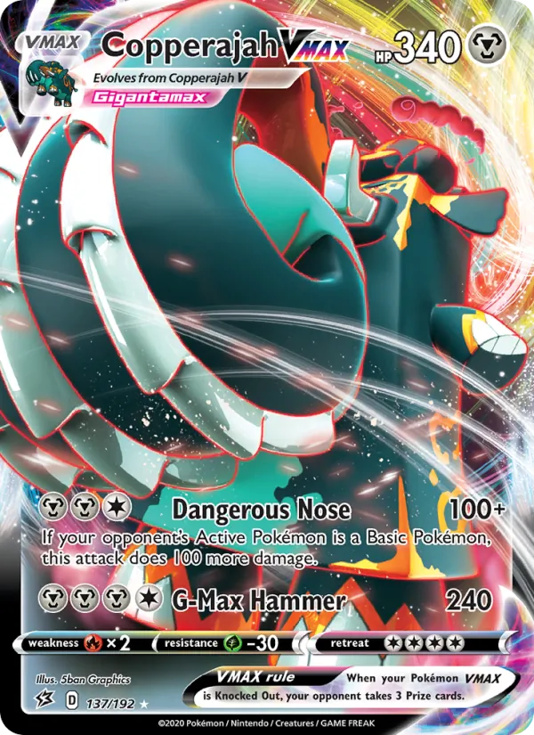 Copperajah VMAX Holo 137/192 Rebel Clash Pokémon Card