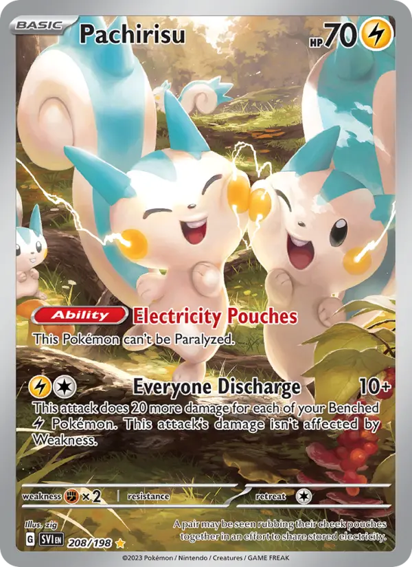 Pachirisu Holo 208/198 Scarlet & Violet Pokémon Card