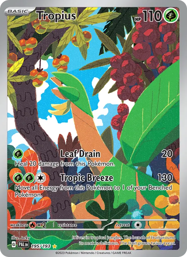 Tropius Holo 195/193 Paldea Evolved Pokémon Card