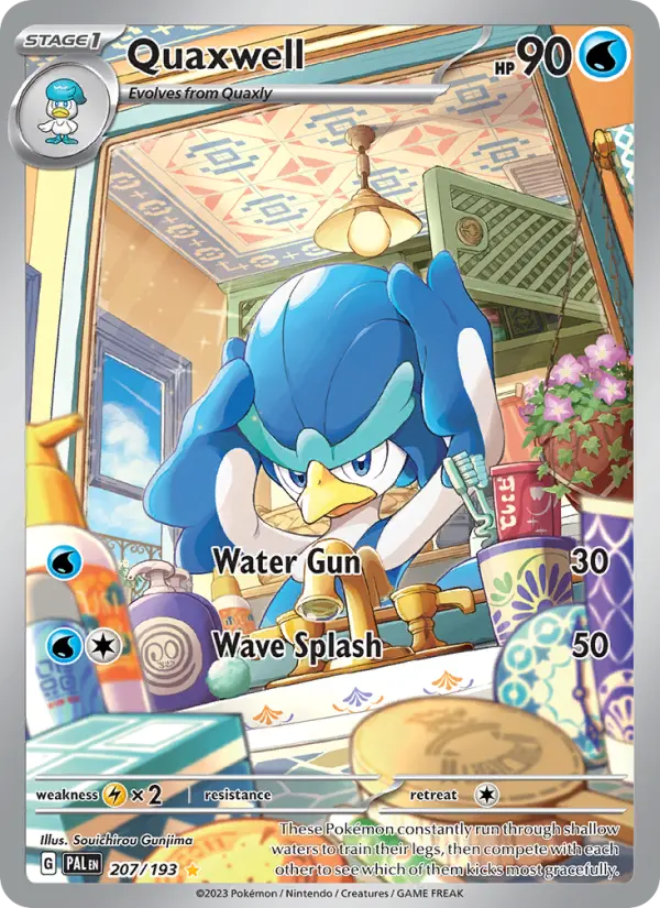 Quaxwell Holo 207/193 Paldea Evolved Pokémon Card