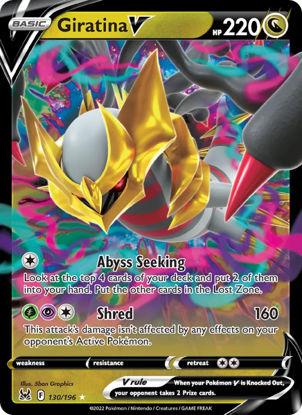 Giratina V Holo 130/196 Lost Origin Pokémon Card