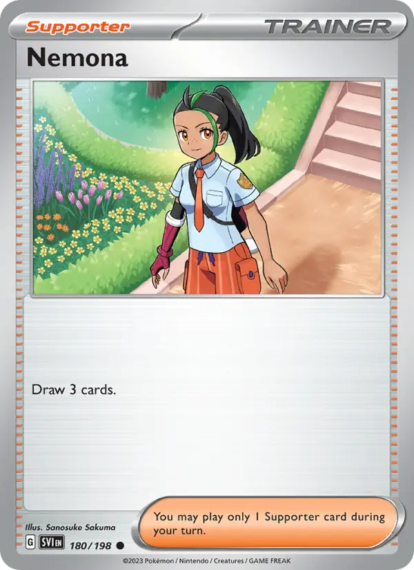 Nemona Non-Foil 180/198 Scarlet & Violet Pokémon Card