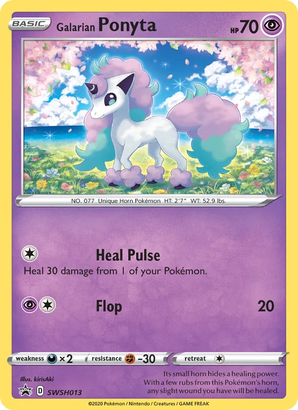 Galarian Ponyta Holo WH013/307 SWSH Black Star Promos Pokémon Card