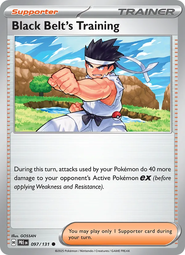 Black Belt's Training Normal 097/131 Prismatic Evolutions Pokémon Card