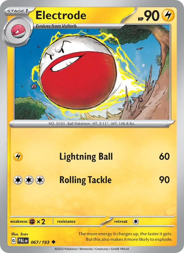 Electrode Non-Foil 067/193 Paldea Evolved Pokémon Card