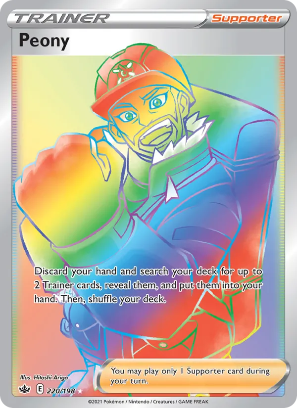 Peony Holo 220/198 Chilling Reign Pokémon Card