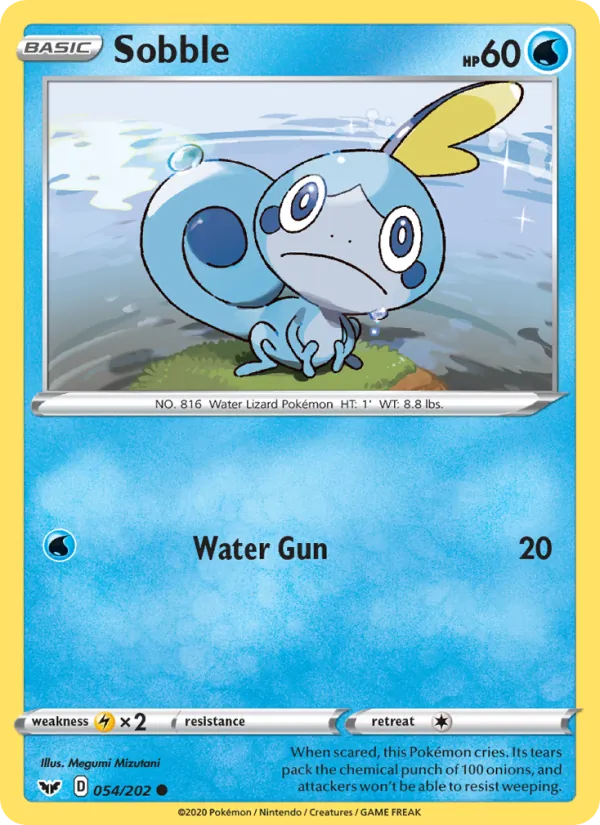 Sobble Reverse Holo 054/202 Sword & Shield Pokémon Card