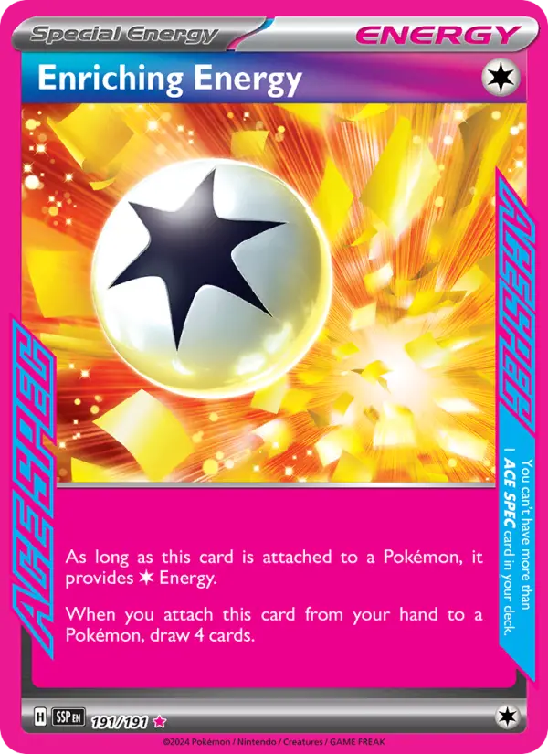 Enriching Energy Holo 191/191 Surging Sparks Pokémon Card