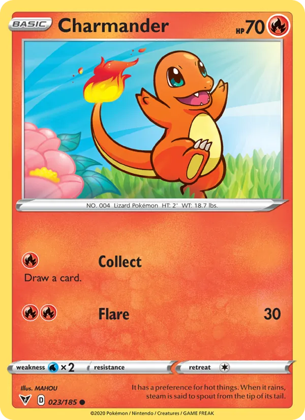 Charmander Reverse Holo 023/185 Vivid Voltage Pokémon Card
