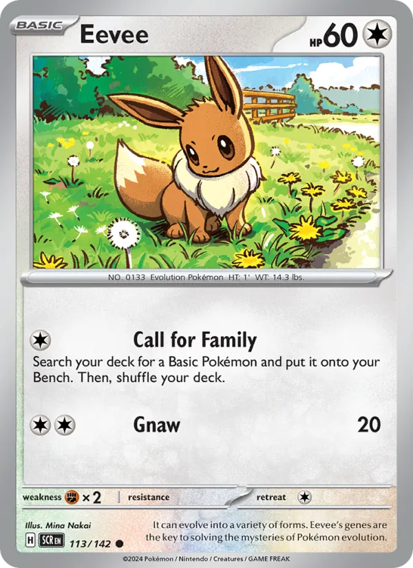 Eevee Normal 113/142 Stellar Crown Pokémon Card