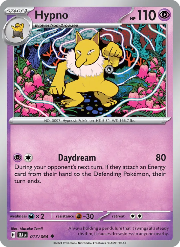 Hypno Normal 017/64 Shrouded Fable Pokémon Card