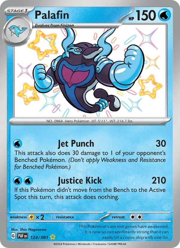Palafin Holo 124/91 Paldean Fates Pokémon Card