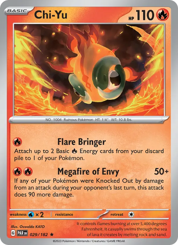 Chi-Yu Reverse Holo 029/182 Paradox Rift Pokémon Card