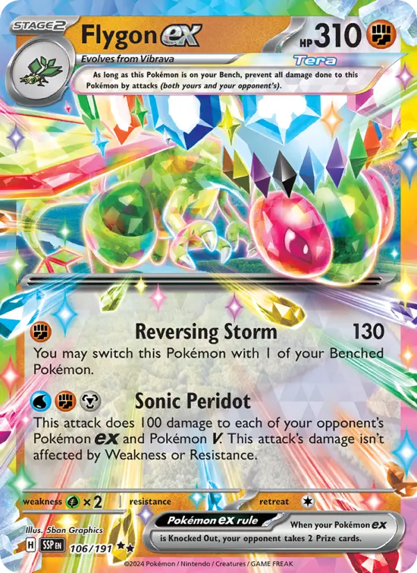 Flygon ex Holo 106/191 Surging Sparks Pokémon Card