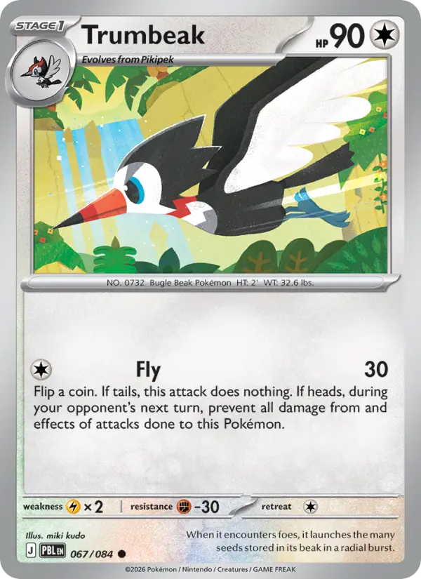 Trumbeak Reverse Holo 067/84 Pitch Black Pokémon Card