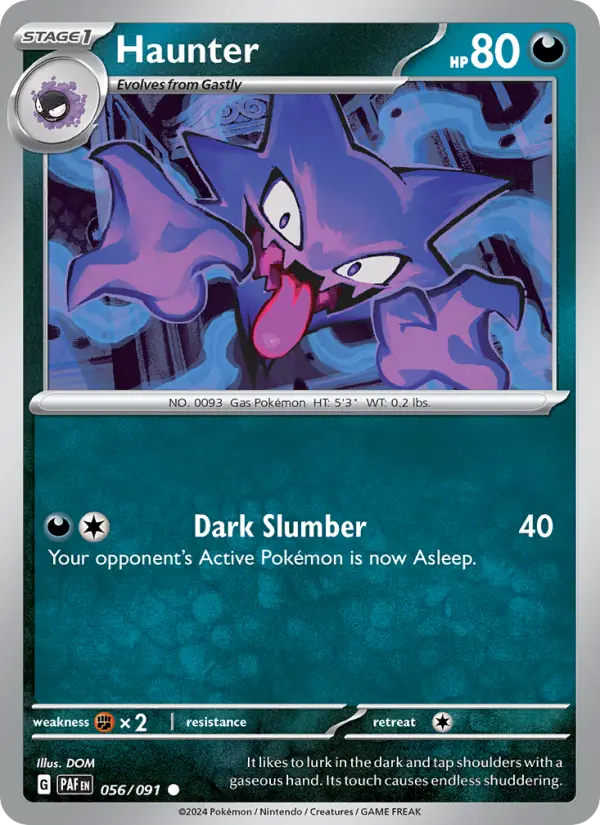 Haunter Reverse Holo 056/91 Paldean Fates Pokémon Card
