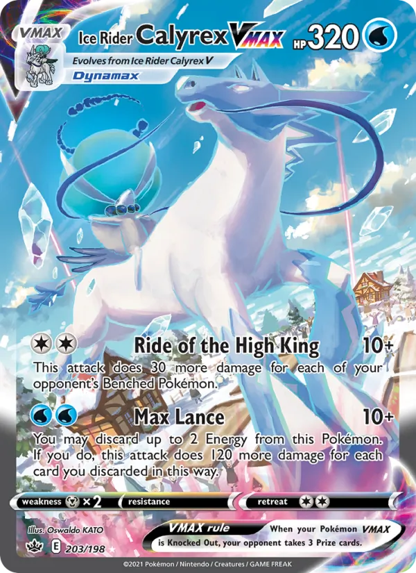 Ice Rider Calyrex VMAX Holo 203/198 Chilling Reign Pokémon Card