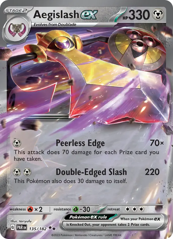 Aegislash ex Holo 135/182 Paradox Rift Pokémon Card
