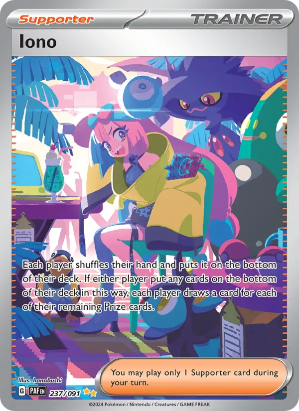 Iono Holo 237/91 Paldean Fates Pokémon Card