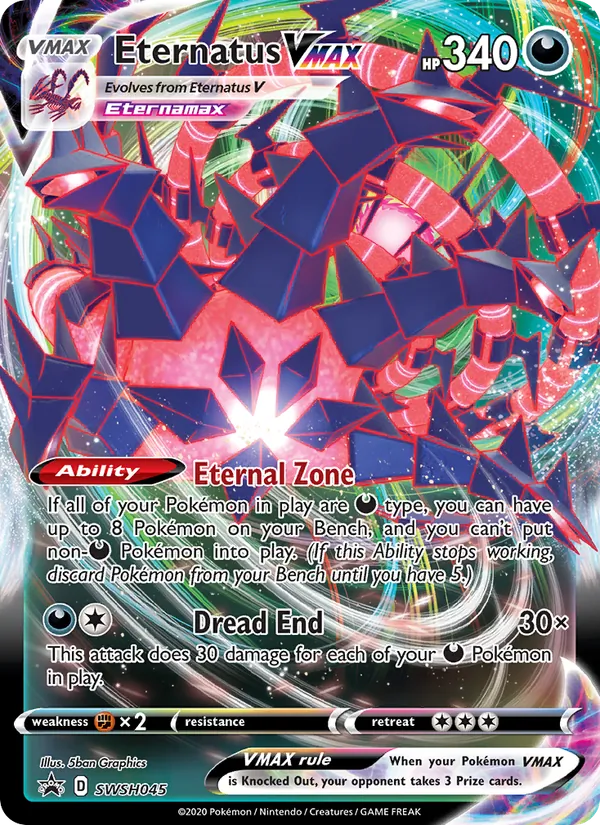 Eternatus VMAX Holo WH045/307 SWSH Black Star Promos Pokémon Card