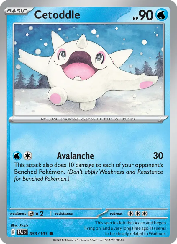 Cetoddle Non-Foil 053/193 Paldea Evolved Pokémon Card