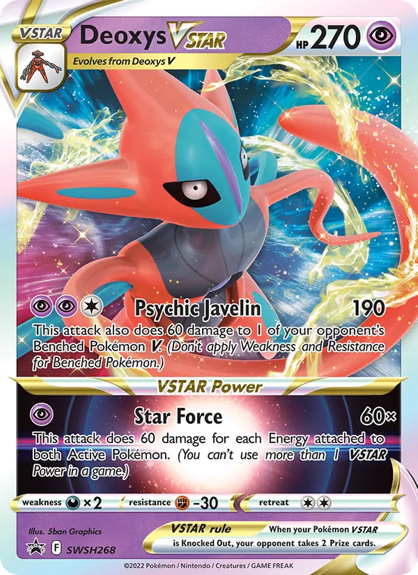 Deoxys VSTAR Holo WH268/307 SWSH Black Star Promos Pokémon Card