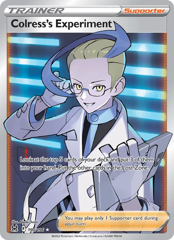Colress's Experiment Holo 190/196 Lost Origin Pokémon Card