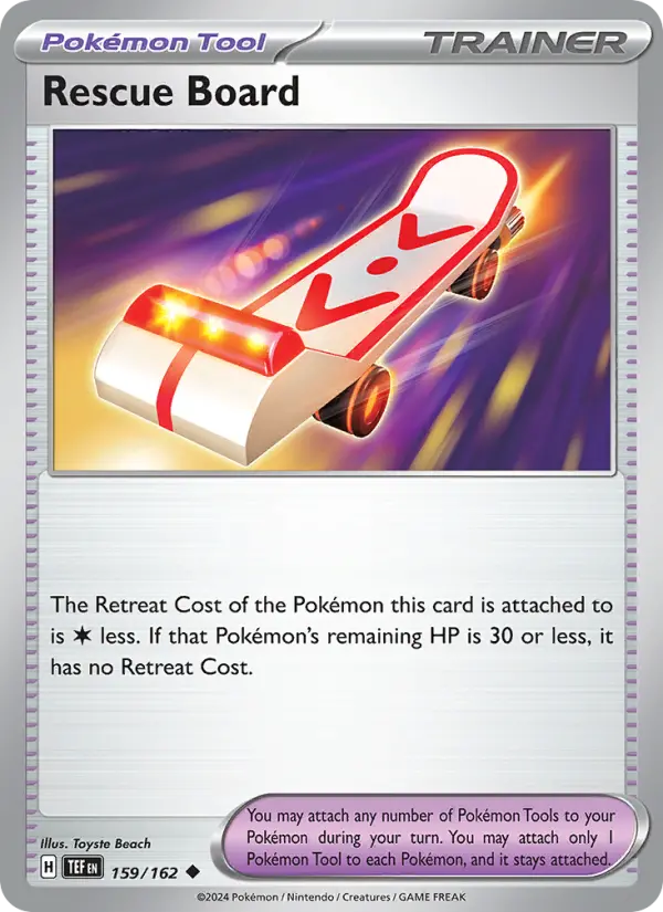 Rescue Board Reverse Holo 159/162 Temporal Forces Pokémon Card