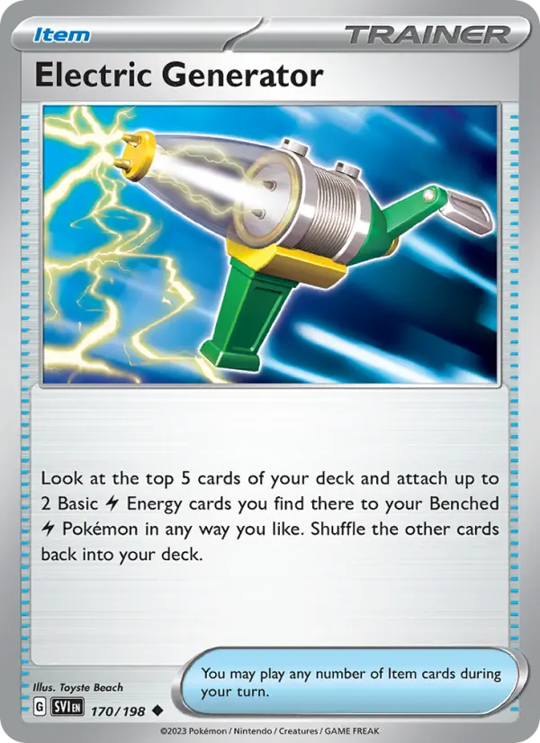 Electric Generator Non-Foil 170/198 Scarlet & Violet Pokémon Card