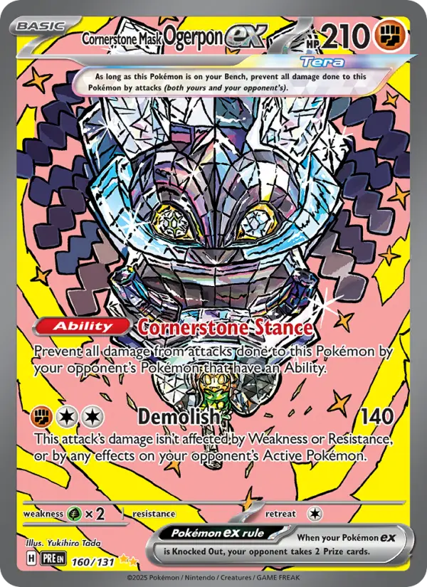 Cornerstone Mask Ogerpon ex (PRE) 160